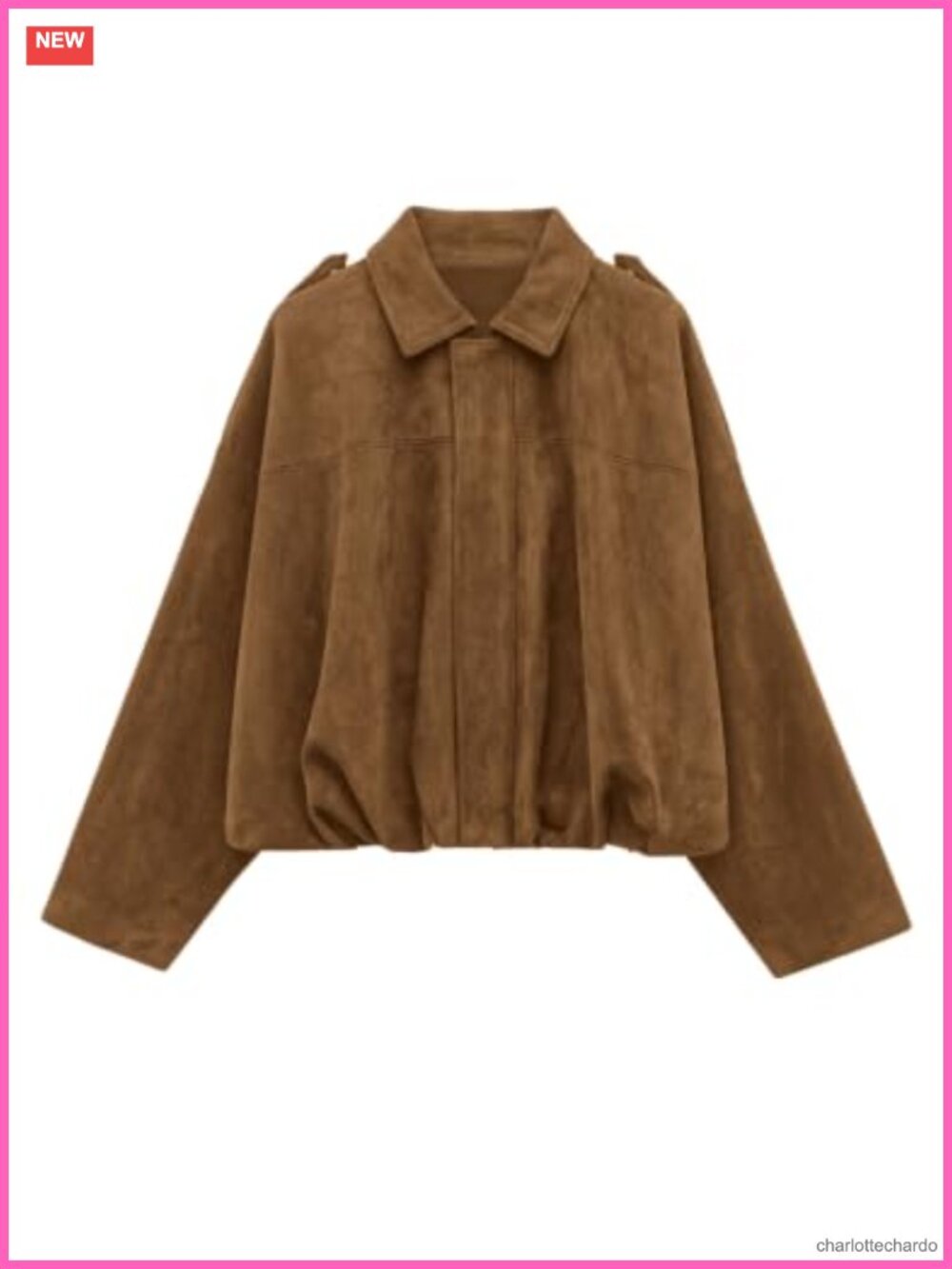 Faux Suede Cropped Western Bomber Jacket Zip Batwing Sleeve